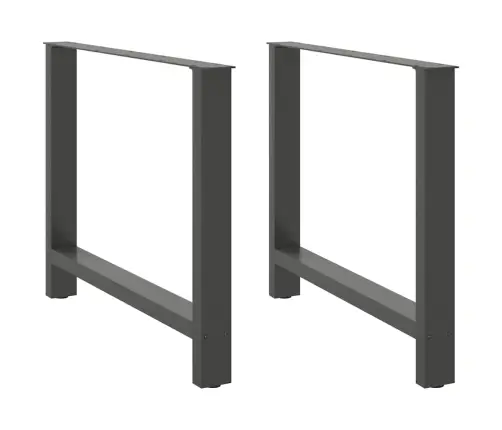 Valgomojo Stalo Kojos, Antracito Spalvos, 2 Vnt., 100X(72-73) cm Plienas