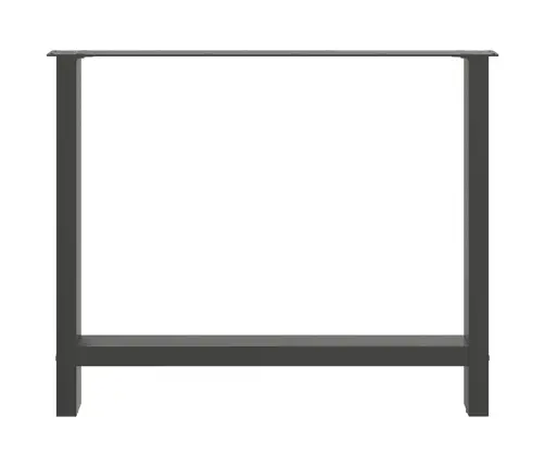 Valgomojo Stalo Kojos, Antracito Spalvos, 2 Vnt., 100X(72-73) cm Plienas