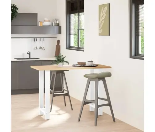 Bāra Galda Kājas, 2 Gab., Baltas, 40X(90-91) Cm, Tērauds Vidaxl