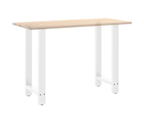 Bāra Galda Kājas, 2 Gab., Baltas, 40X(90-91) Cm, Tērauds Vidaxl