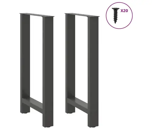 Baro Stalo Kojos, Antracito Spalvos, 2 Vnt., 40X(90-91) cm Plienas