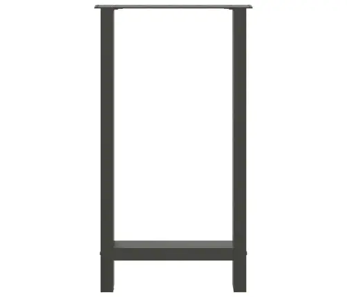 Bāra Galda Kājas, 2 Gab., Antracīta Krāsā, 50X(90-91) Cm, Tērauds Vidaxl