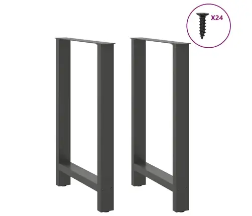 Baro Stalo Kojos, Antracito Spalvos, 2 Vnt., 60X(90-91) cm Plienas