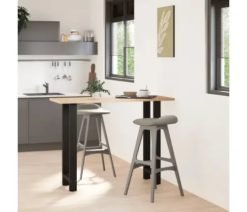 Bāra Galda Kājas, 2 Gab., Melnas, 40X(100-101) Cm, Tērauds Vidaxl