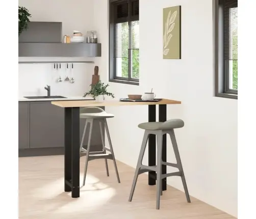 Bāra Galda Kājas, 2 Gab., Melnas, 50X(100-101) Cm, Tērauds Vidaxl