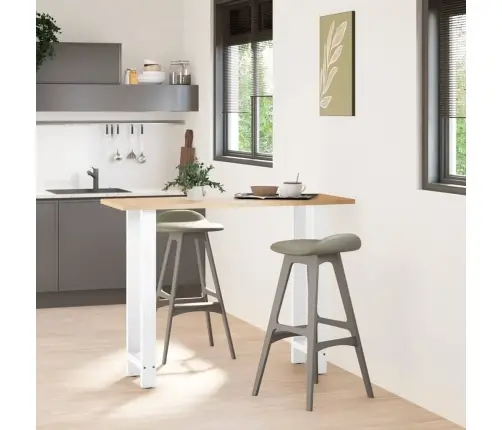 Bāra Galda Kājas, 2 Gab., Baltas, 50X(100-101) Cm, Tērauds Vidaxl