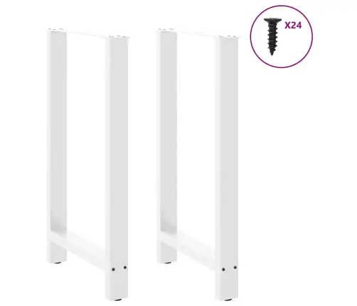 Bāra Galda Kājas, 2 Gab., Baltas, 60X(100-101) Cm, Tērauds Vidaxl