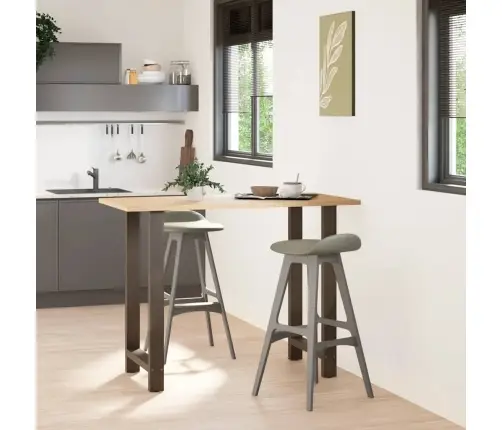 Bāra Galda Kājas, 2 Gab., 60X(100-101) Cm, Dabīgs Tērauds Vidaxl