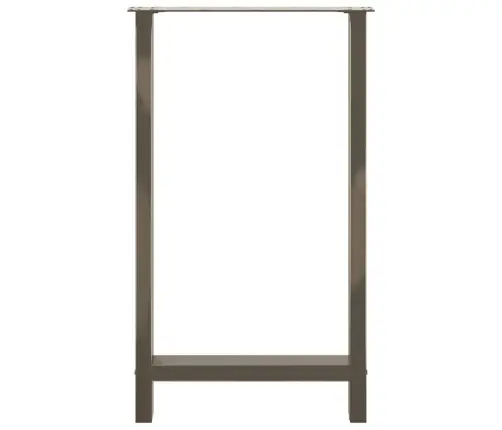 Bāra Galda Kājas, 2 Gab., 60X(100-101) Cm, Dabīgs Tērauds Vidaxl