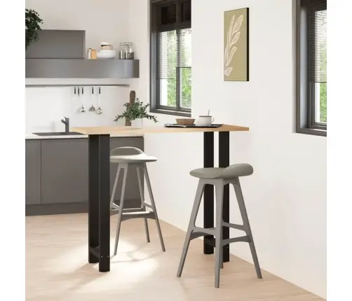 Bāra Galda Kājas, 2 Gab., Melnas, 40X(110-111) Cm, Tērauds Vidaxl