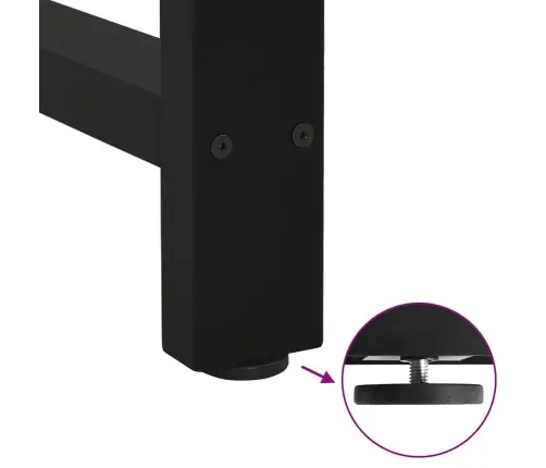 Bāra Galda Kājas, 2 Gab., Melnas, 40X(110-111) Cm, Tērauds Vidaxl