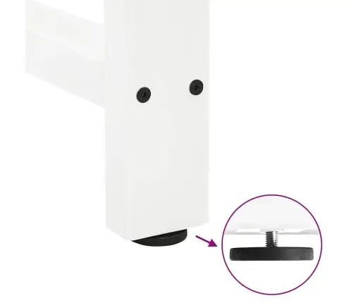 Bāra Galda Kājas, 2 Gab., Baltas, 40X(110-111) Cm, Tērauds Vidaxl