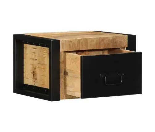 Spintelė Prie Lovos 40X35X25 Cm Tvirtas Neapdorotas Medis Mango