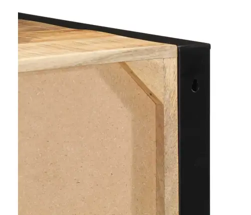 Spintelė Prie Lovos 40X35X25 Cm Tvirtas Neapdorotas Medis Mango