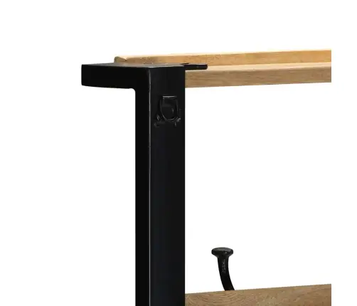 Rūbų Kabykla 80X40X190 Cm Masyvo Neapdoroto Medžio Mango