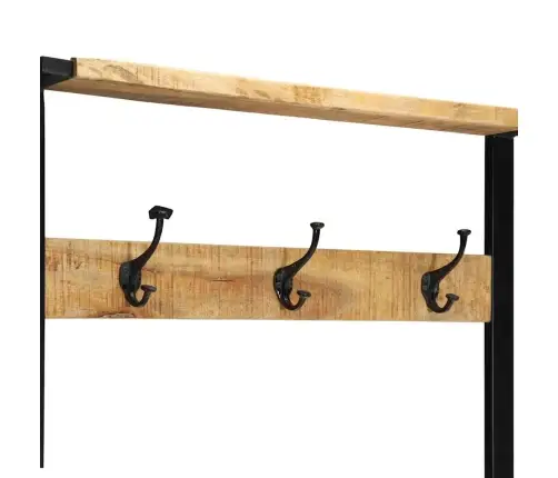 Rūbų Kabykla 80X40X190 Cm Masyvo Neapdoroto Medžio Mango