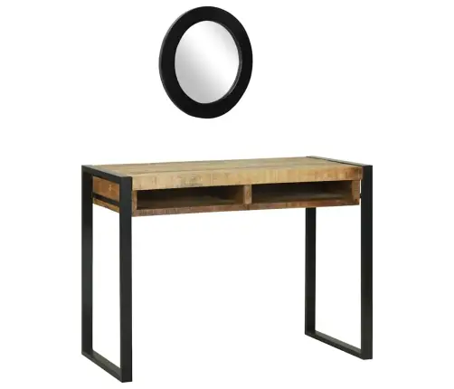 Makiažo Stalas Ruda 100 X 50 X 75 Cm Mango Medienos Masyvas