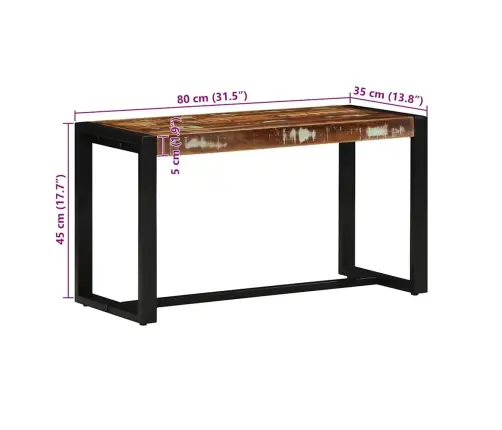 Pink Mitmevärviline 80X35X45 Cm Taaskasutatud Täispuit