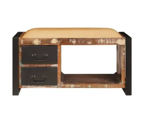 Laikymo Suolas Įvairiaspalvis Perdirbtos Medienos Masyvas