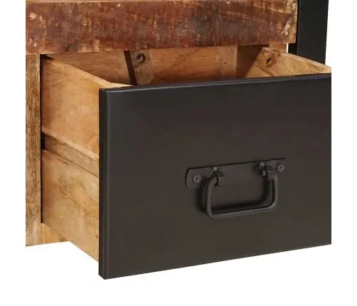 Valet Stends 40X40X90 Cm Solidais Raupjs Mango Koks Vidaxl