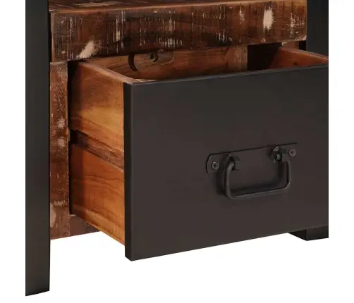 Valet Stends Daudzkrāsains 40X40X90 Cm Solid Koks Pārstrādāts Vidaxl