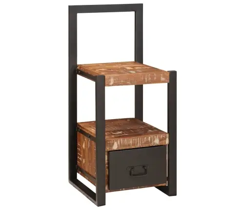 Valet Stends Daudzkrāsains 40X40X90 Cm Solid Koks Pārstrādāts Vidaxl