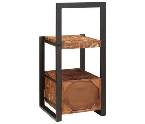 Valet Stends Daudzkrāsains 40X40X90 Cm Solid Koks Pārstrādāts Vidaxl