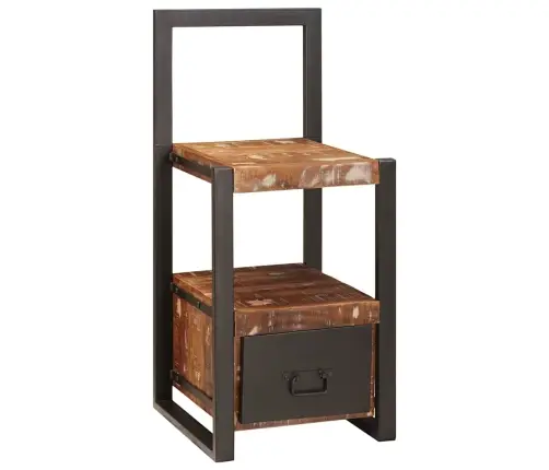 Valet Stends Daudzkrāsains 40X40X90 Cm Solid Koks Pārstrādāts Vidaxl