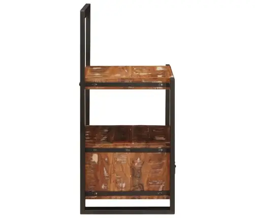 Valet Stends Daudzkrāsains 40X40X90 Cm Solid Koks Pārstrādāts Vidaxl