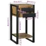 Telefona Statīvs 40X40X80 Cm Ciets Raupja Koka Mango Vidaxl