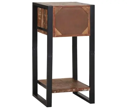 Telefona Statīvs Daudzkrāsains 40X40X80 Cm Cietais Atjaunotais Koks Vidaxl