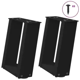 Kavos Staliuko Kojelės, 2 Vnt., Juodos, 30X(30-31) cm Plienas, U Formos