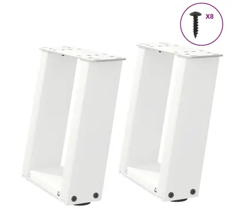 Kavos Staliuko Kojelės, 2 Vnt., Baltos, 30X(30-31) cm Plienas, U Formos