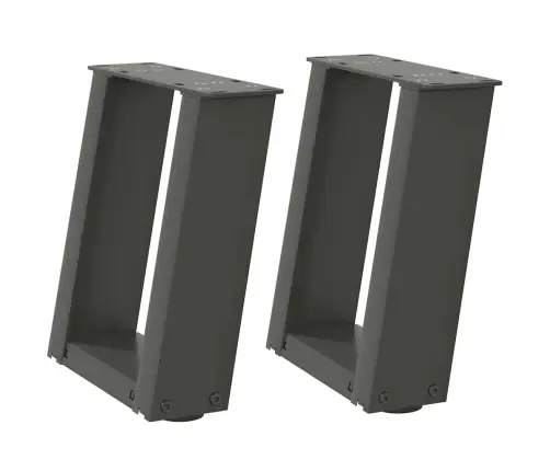 Kafijas Galdiņa Kājas, 2 Gab., U-Veida, Antracīta Krāsā, 30X(30-31) Cm, Tērauds Vidaxl