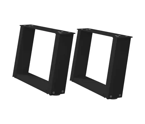 Kafijas Galdiņa Kājas, 2 Gab., U-Veida, Melnas, 40X(30-31) Cm, Tērauds Vidaxl