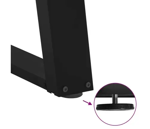 Kafijas Galdiņa Kājas, 2 Gab., U-Veida, Melnas, 50X(30-31) Cm, Tērauds Vidaxl