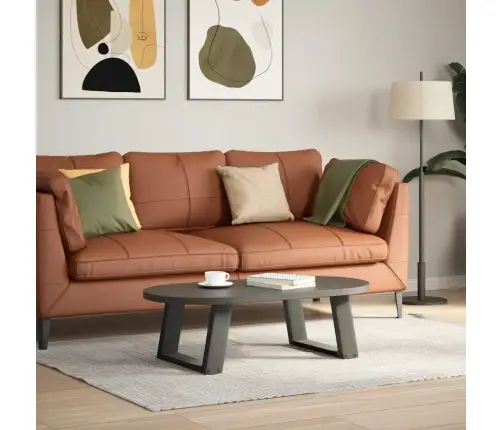 Kafijas Galdiņa Kājas, 2 Gab., U-Veida, Antracīta Krāsā, 50X(30-31) Cm, Tērauds Vidaxl