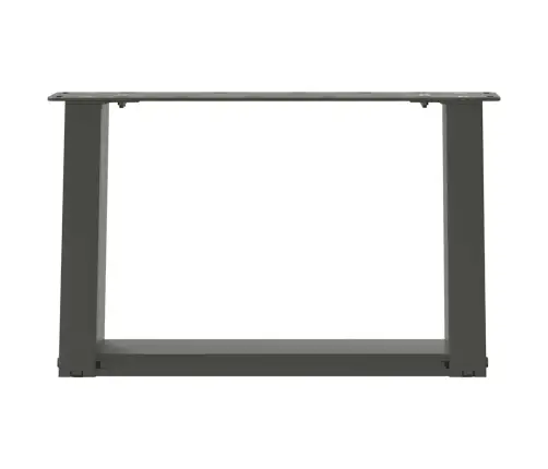 Kafijas Galdiņa Kājas, 2 Gab., U-Veida, Antracīta Krāsā, 50X(30-31) Cm, Tērauds Vidaxl