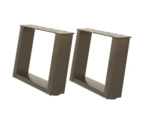 Kafijas Galdiņa Kājas, 2 Gab., U-Veida, Dabīgs Tērauds, 50X(30-31) Cm Vidaxl