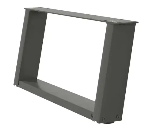 Kafijas Galdiņa Kājas, 2 Gab., U-Veida, Antracīta Krāsā, 60X(30-31) Cm, Tērauds Vidaxl