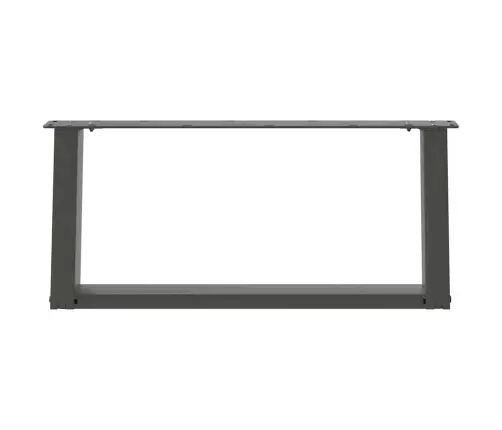 Kafijas Galdiņa Kājas, 2 Gab., U-Veida, Antracīta Krāsā, 60X(30-31) Cm, Tērauds Vidaxl