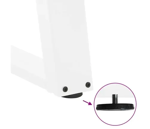 Kafijas Galdiņa Kājas, 2 Gab., U-Veida, Baltas, 70X(30-31) Cm, Tērauds Vidaxl