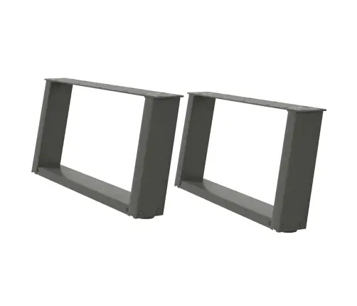 Kafijas Galdiņa Kājas, 2 Gab., U-Veida, Antracīta Krāsā, 70X(30-31) Cm, Tērauds Vidaxl
