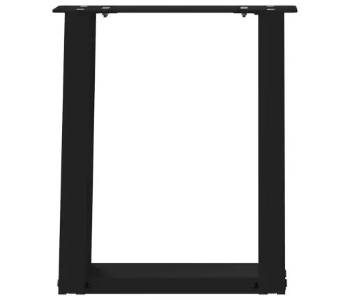 Kafijas Galdiņa Kājas, 2 Gab., U-Veida, Melnas, 28X(42-43) Cm, Tērauds Vidaxl