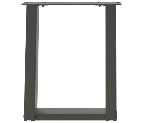 Kafijas Galdiņa Kājas, 2 Gab., U-Veida, Antracīta Krāsā, 28X(42-43) Cm, Tērauds Vidaxl