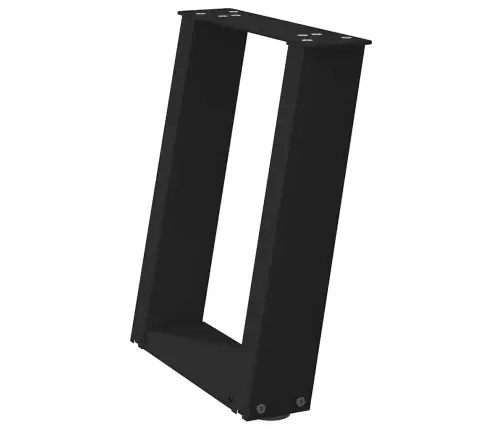 Kafijas Galdiņa Kājas, 2 Gab., U-Veida, Melnas, 38X(42-43) Cm, Tērauds Vidaxl