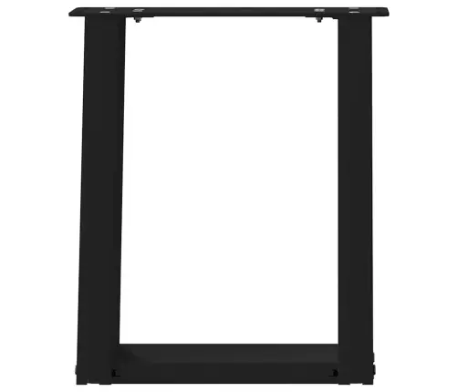 Kafijas Galdiņa Kājas, 2 Gab., U-Veida, Melnas, 38X(42-43) Cm, Tērauds Vidaxl
