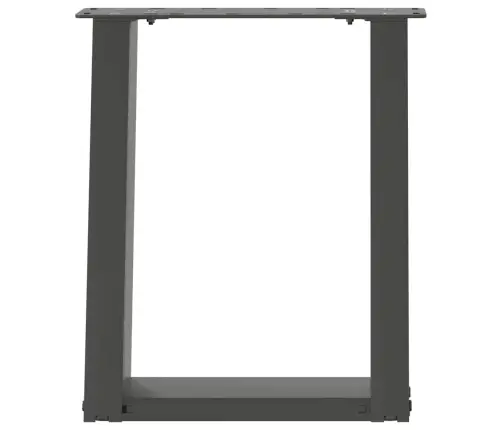 Kafijas Galdiņa Kājas, 2 Gab., U-Veida, Antracīta Krāsā, 38X(42-43) Cm, Tērauds Vidaxl