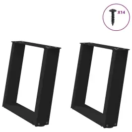 Kavos Staliuko Kojelės, 2 Vnt., Juodos, 50X(42-43) cm Plienas, U Formos