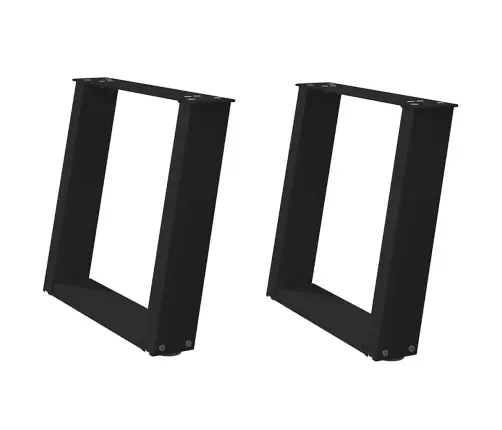 Kafijas Galdiņa Kājas, 2 Gab., U-Veida, Melnas, 50X(42-43) Cm, Tērauds Vidaxl